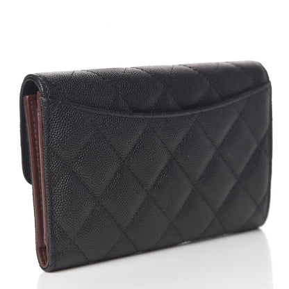 Chanel Caviar Quilted Medium Flap Wallet Black 3 of 9