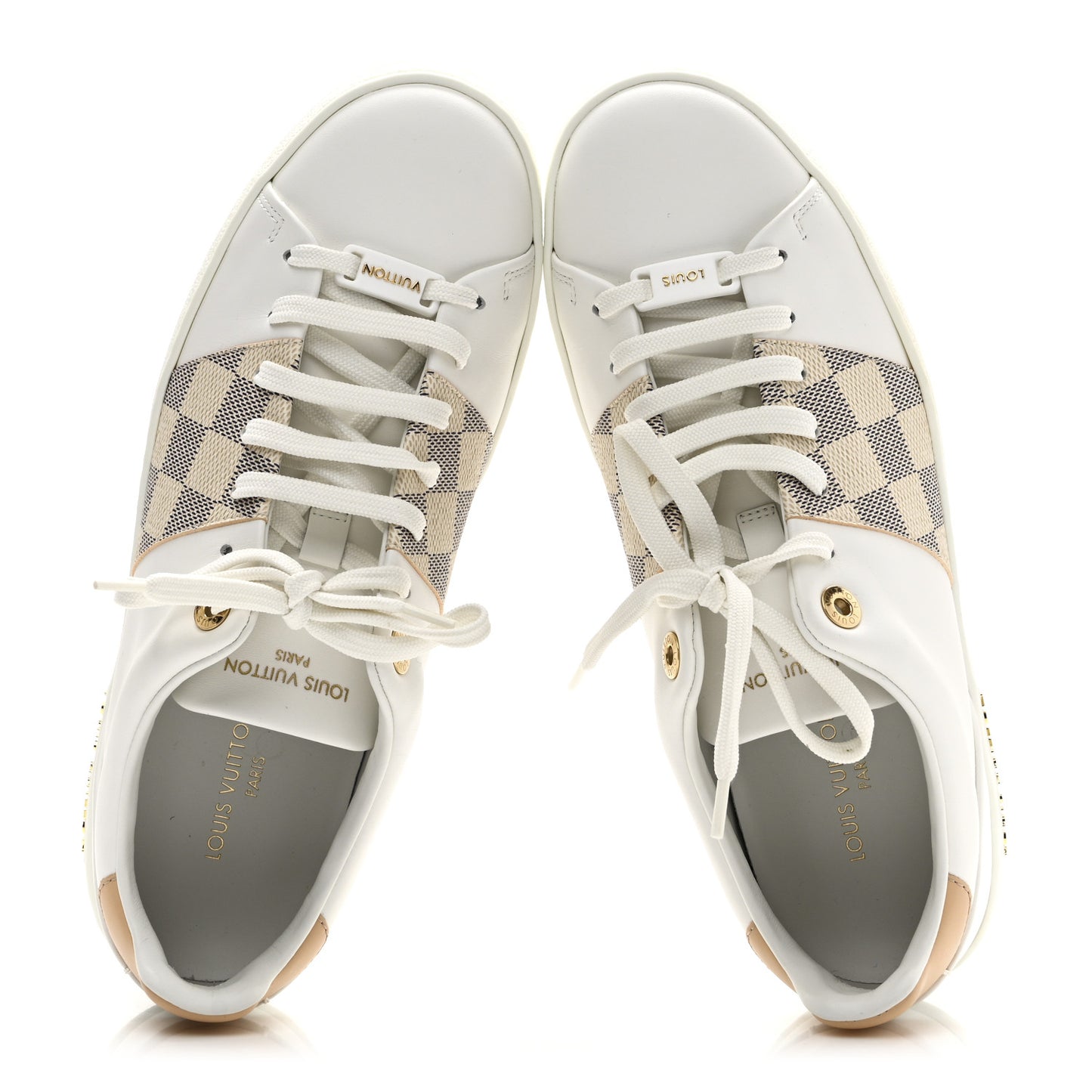 Damier Azur Front Row Sneaker 39 White