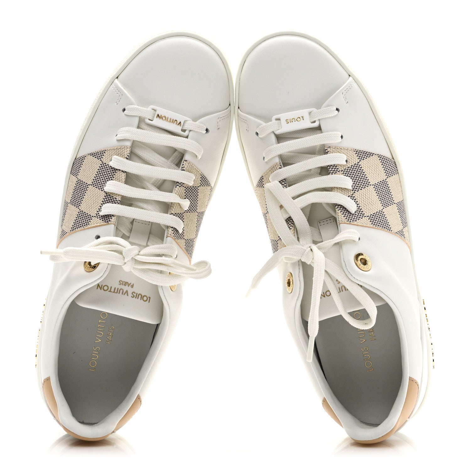 Louis Vuitton Damier Azur Front Row Sneaker 39 White 2 of 10