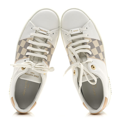Louis Vuitton Damier Azur Front Row Sneaker 39 White 2 of 10