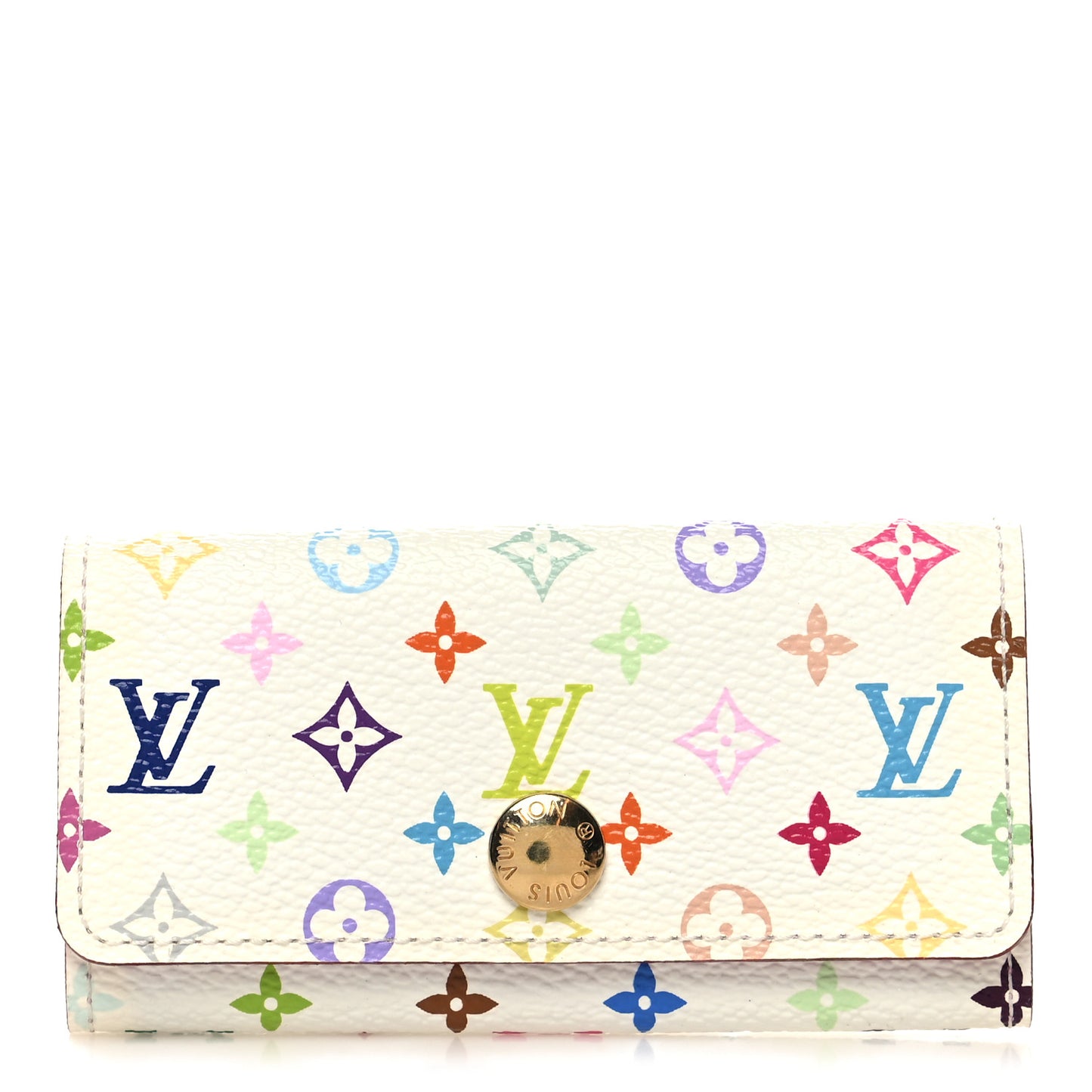 Monogram Multicolor Multicles 4 Key Holder White