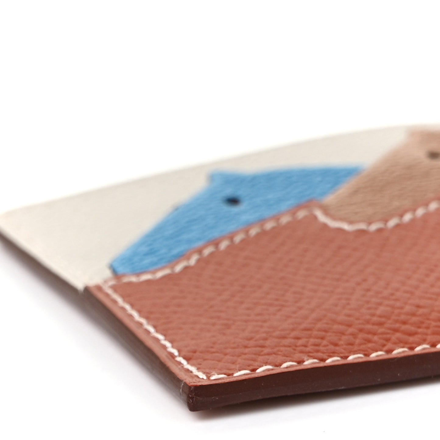 Epsom Evercolor Chevre Mysore Les Petits Chevaux Card Holder Brique Quebracho Bleu Frida Gris Perle
