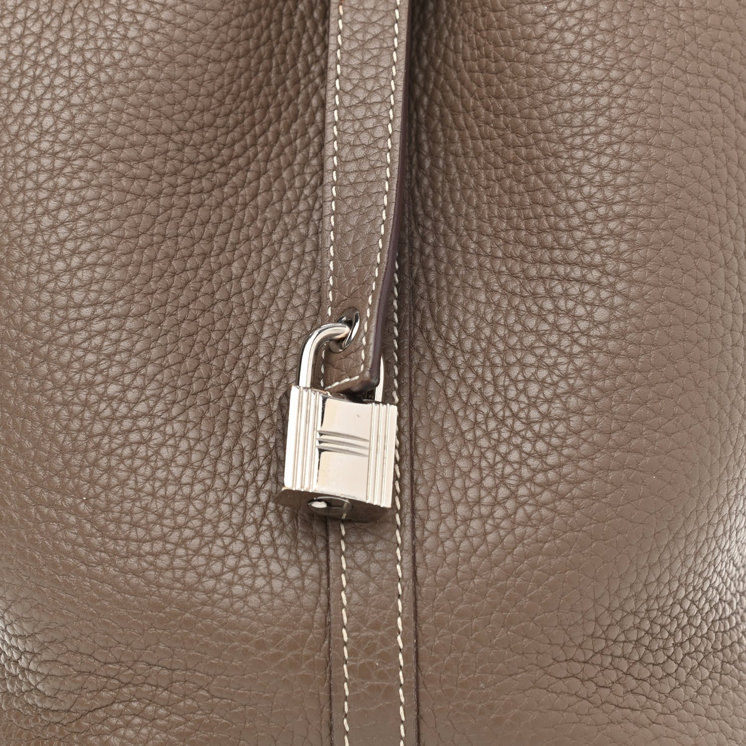 Hermes Taurillon Clemence Picotin Lock 18 PM Etoupe 8 of 10