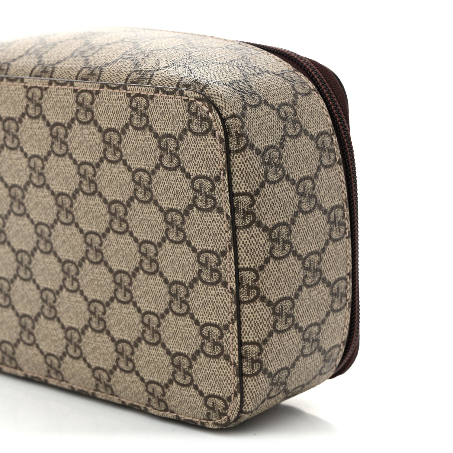 Gucci GG Supreme Monogram Mini Packing Cube Beige Ebony New Acero 10 of 11