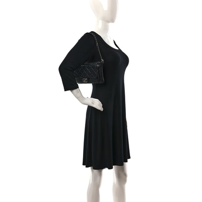 Chanel Lambskin Quilted Mineral Nights Flap Wristlet Black 2 of 10