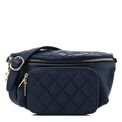 Chanel Caviar Quilted Business Affinity Waist Belt Bag Navy 10 of 10
