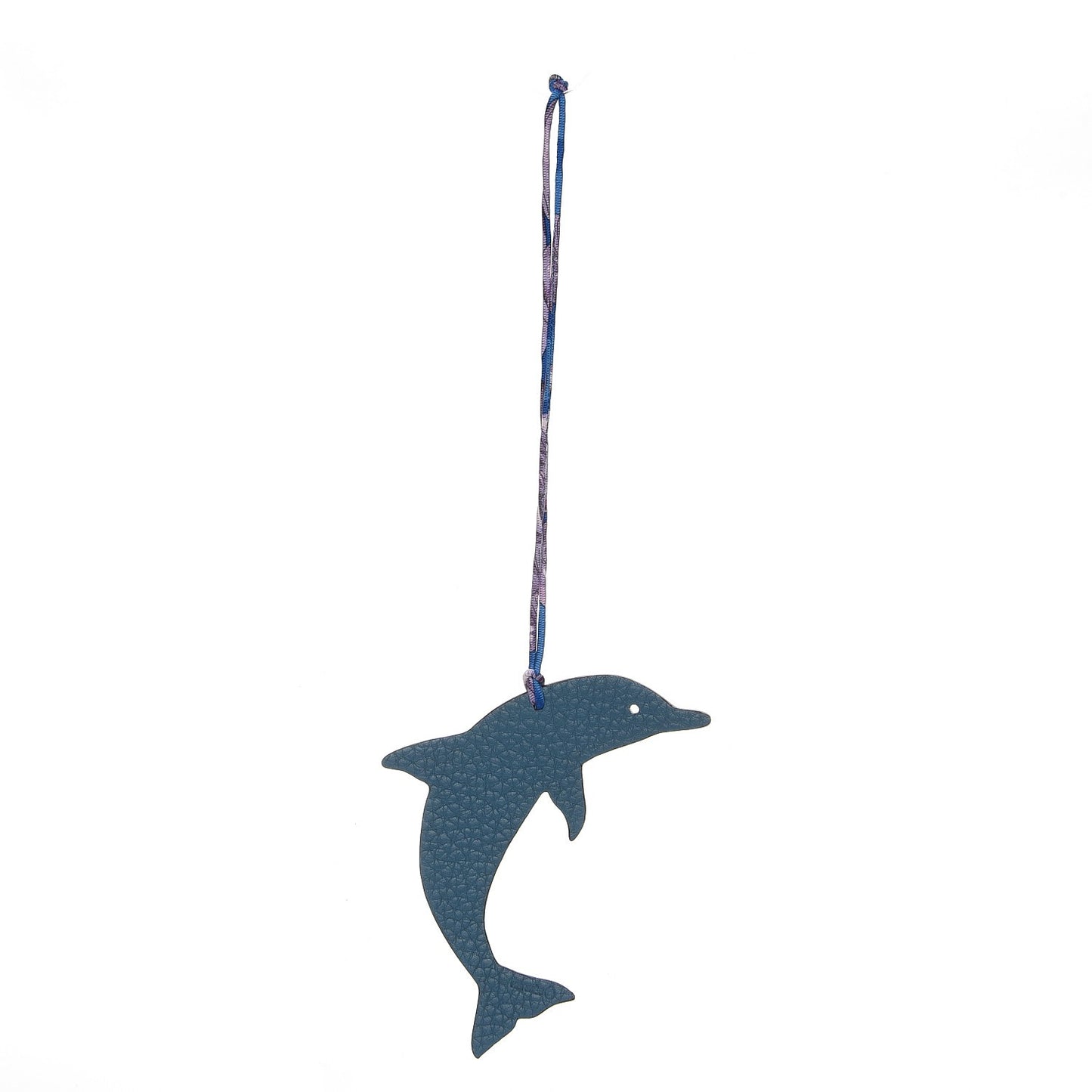 Epsom Togo Petit H Bag Charm Dolphin Kiwi Blue Jean