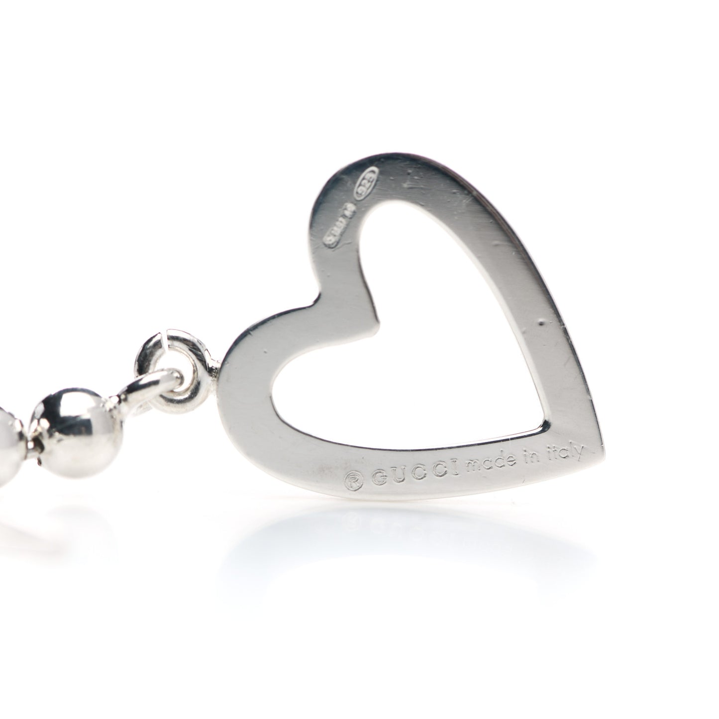 Sterling Silver Heart Drop Earrings