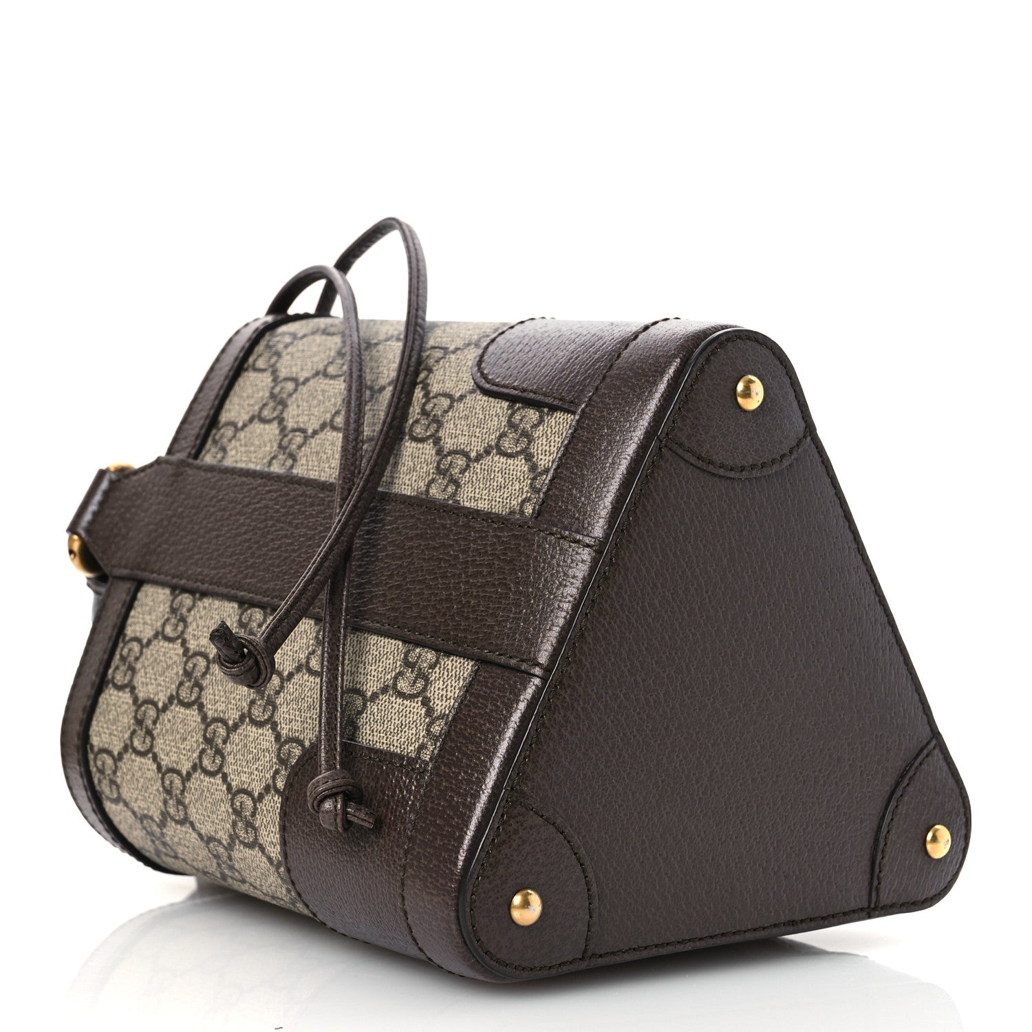 Gucci GG Supreme Monogram Ophidia Small Bucket Crossbody Bag Beige Ebony 4 of 10