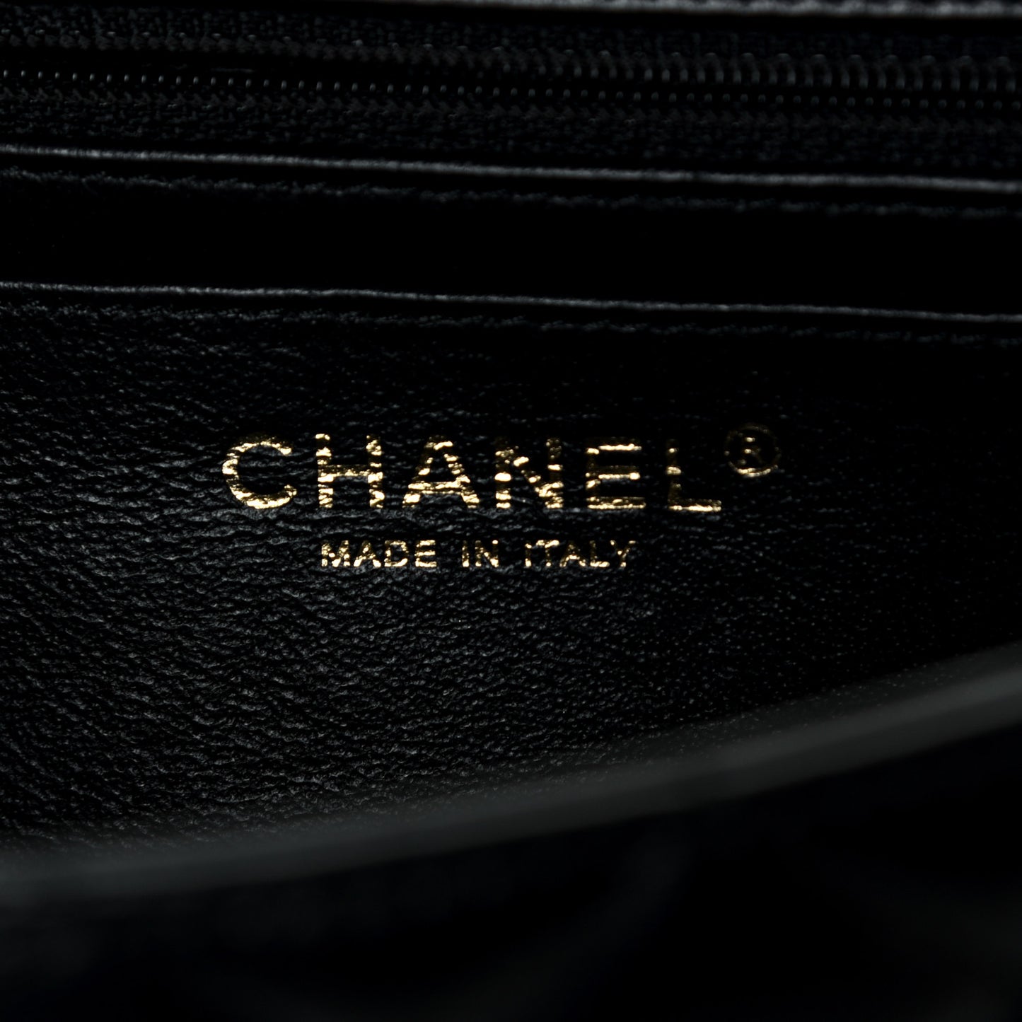 Lambskin Quilted Mini Rectangular Flap Black