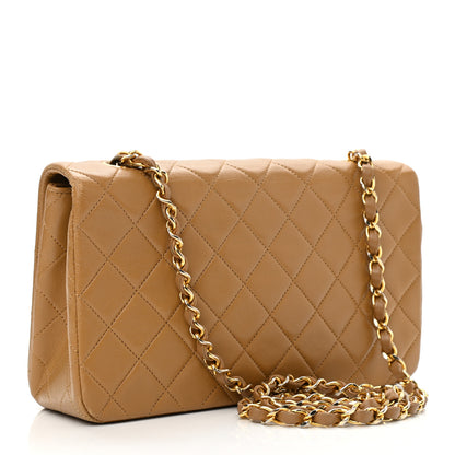 Chanel Lambskin Quilted Small Single Flap Beige 2 of 13