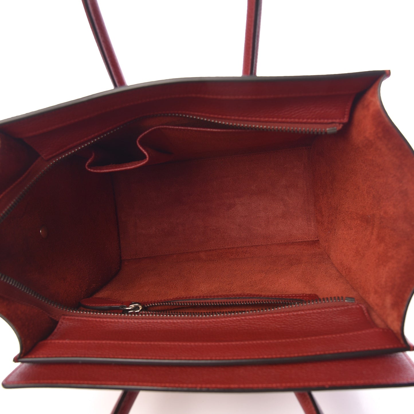 Drummed Calfskin Micro Luggage Merlot