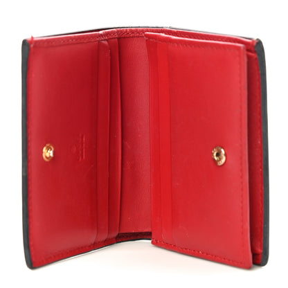 Gucci GG Supreme Monogram Blooms Card Case Beige Blue Navy Hibiscus Red 5 of 14