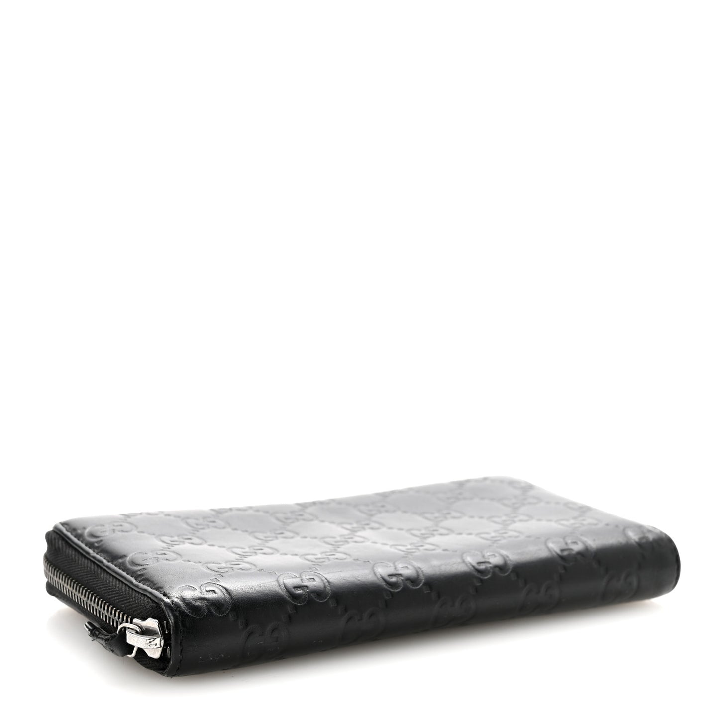 Guccissima Signature Microguccissima Bree Zip Around Wallet Black
