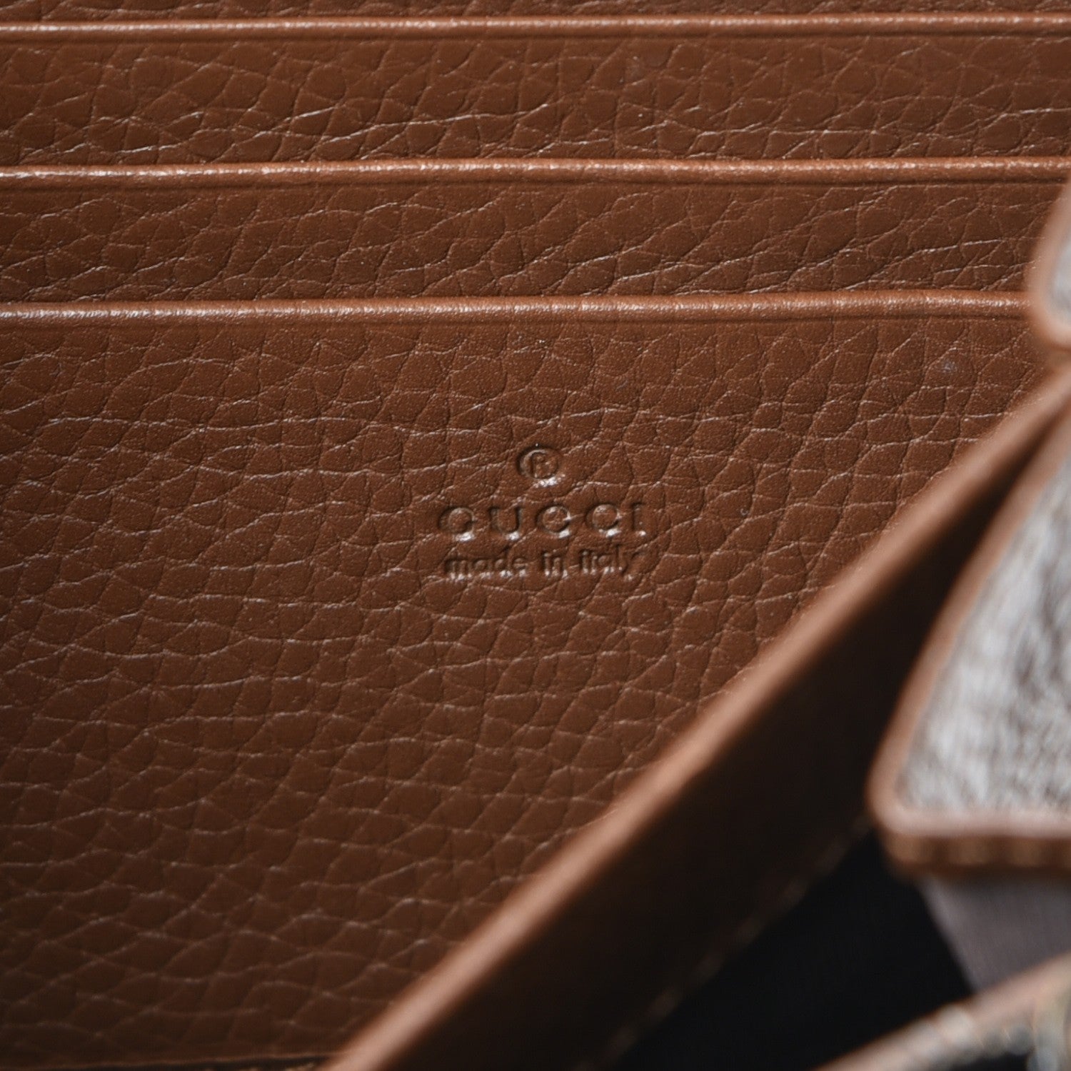 Gucci Cellarius Calfskin GG Marmont Chain Wallet Nut Brown 8 of 13