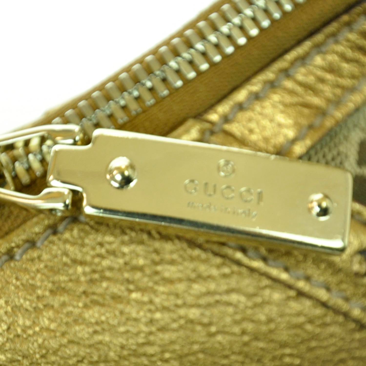 Gucci Canvas Horsebit Glam Hobo Metallic 8 of 11