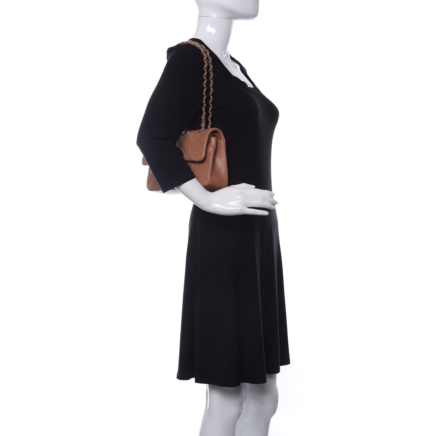 Chanel Lambskin Quilted Small Double Flap Brown 2 of 13