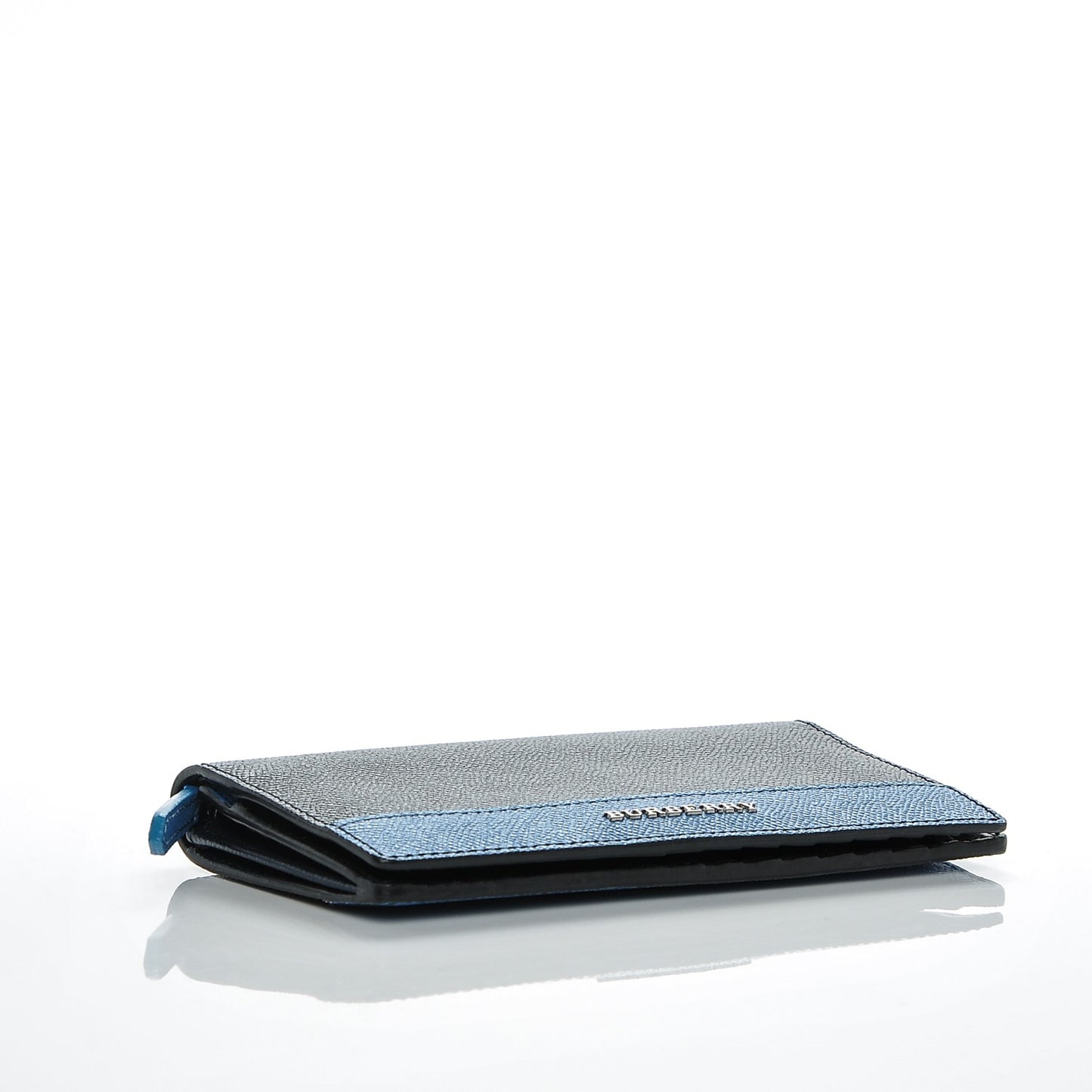 London Grainy Calfskin Colorblock Cavendish Continental Wallet Black Navy