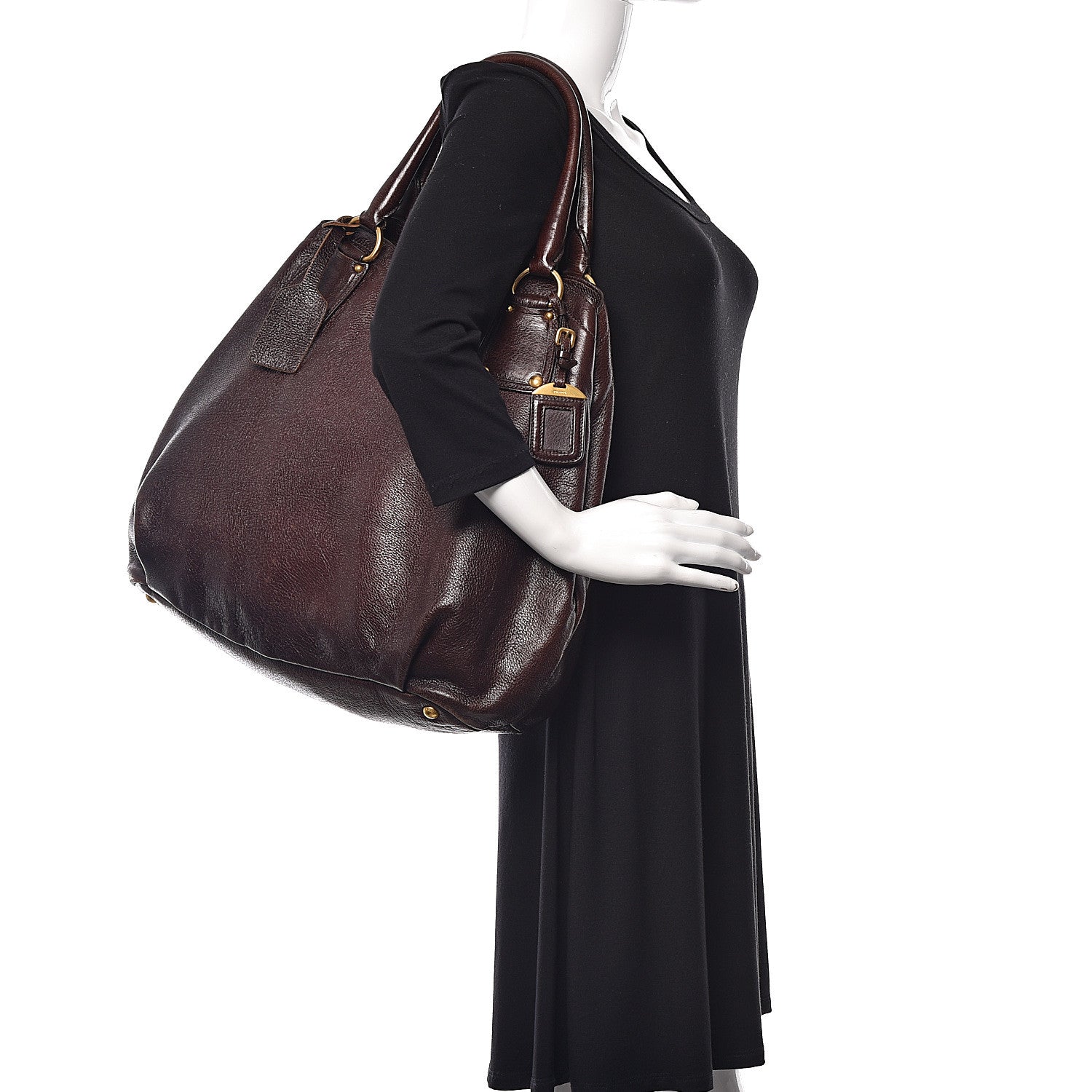 Prada Cervo Antik Tote Caffe Sfumato 2 of 16