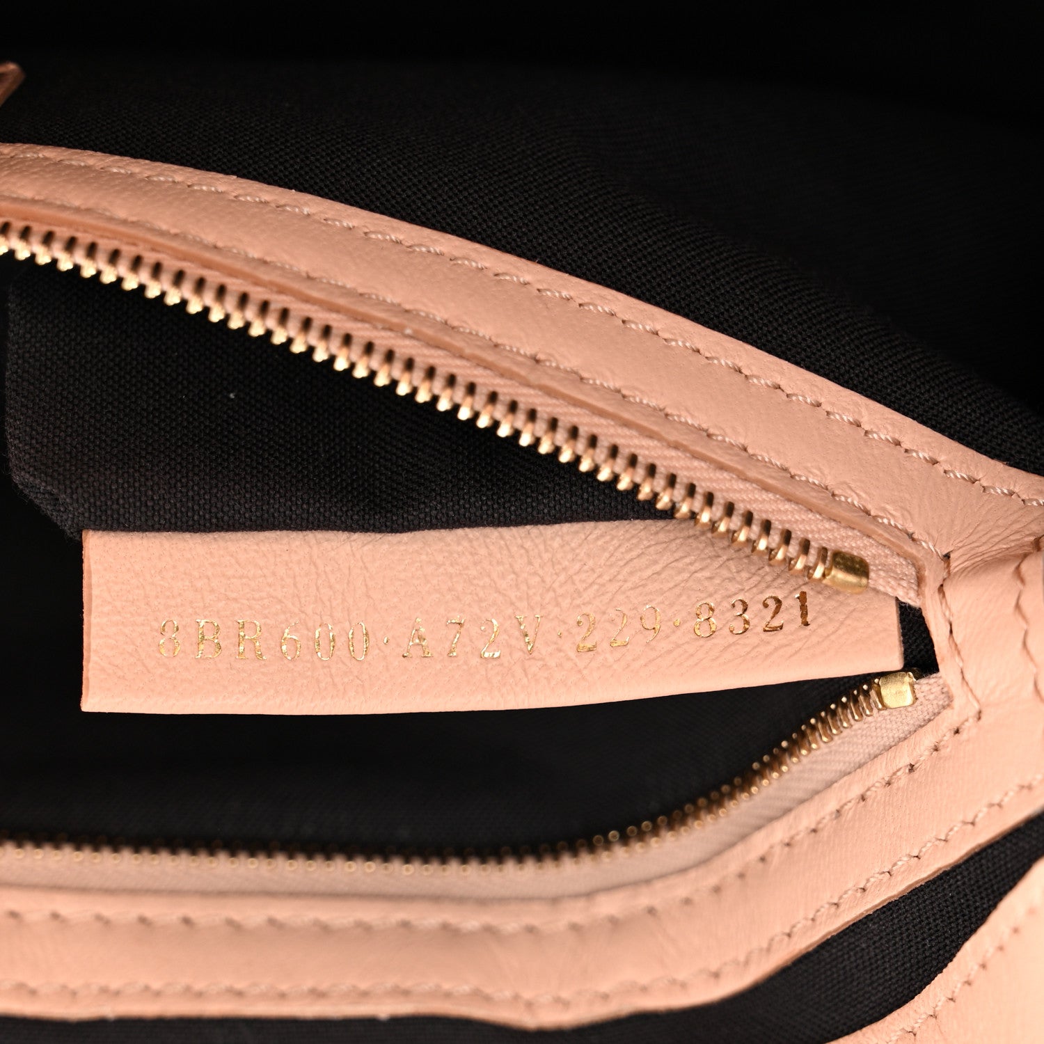Fendi Nappa FF 1974 Embossed Baguette Baby Pink 7 of 10