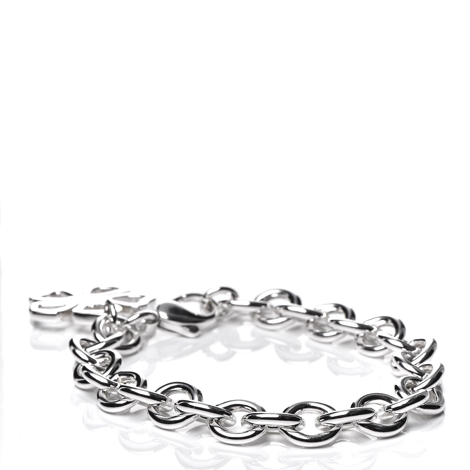 Tiffany Sterling Silver Flower Charm Bracelet 3 of 4
