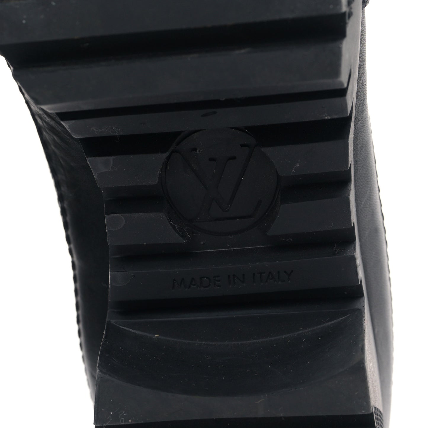 Velvet Calfskin Monogram Laureate Platform Desert Boots 39 Black Green