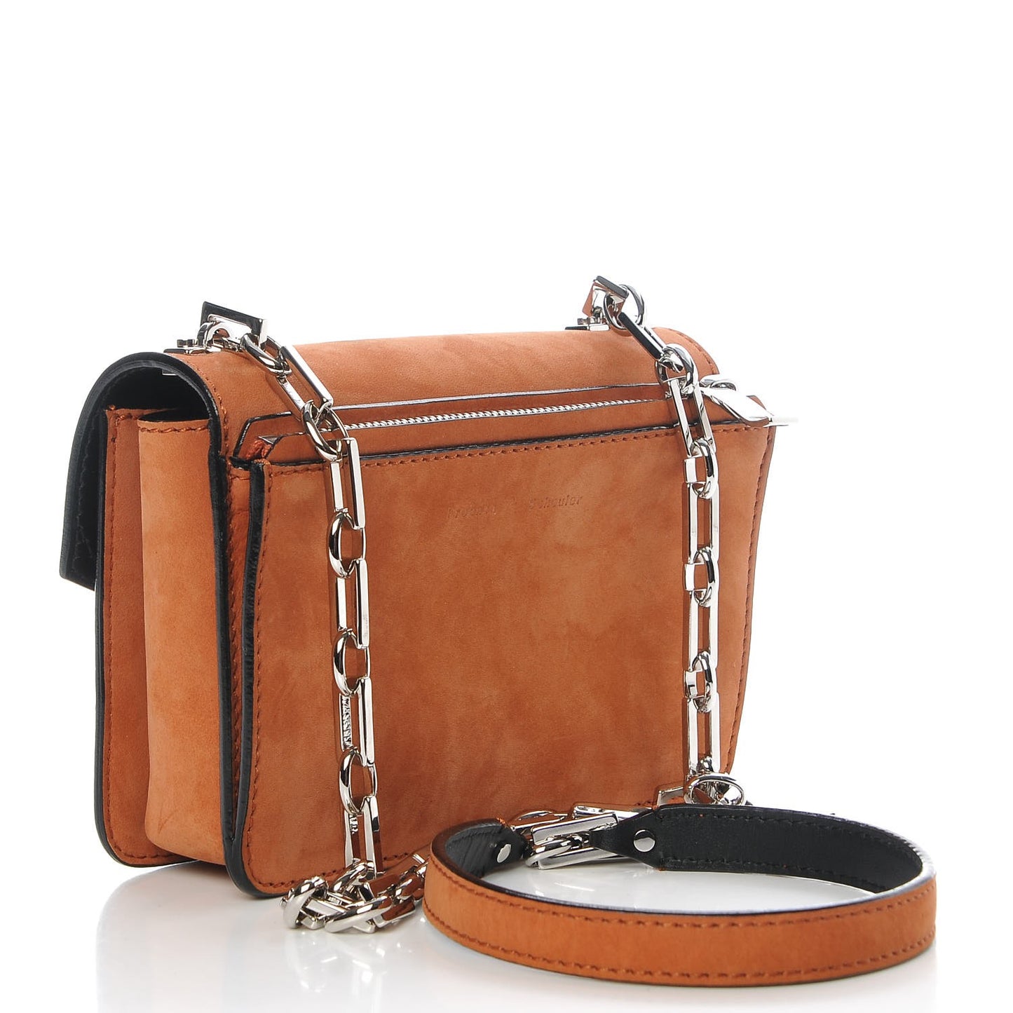 Nubuck Hava Chain Mini Crossbody Mahogany