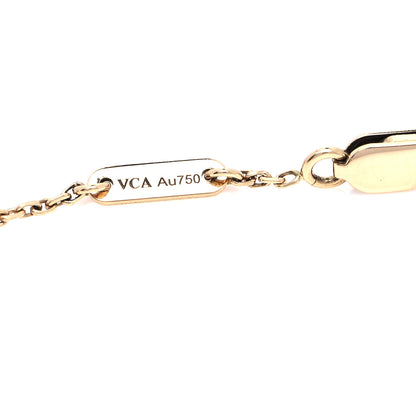 Van Cleef & Arpels 18K Yellow Gold Mother of Pearl Sweet Alhambra Bracelet 5 of 7