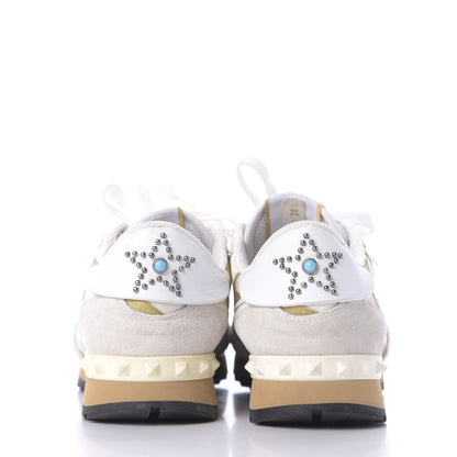 Valentino Garavani Nappa Suede Camustars Womens Rockrunner Sneakers 38.5 White 5 of 11