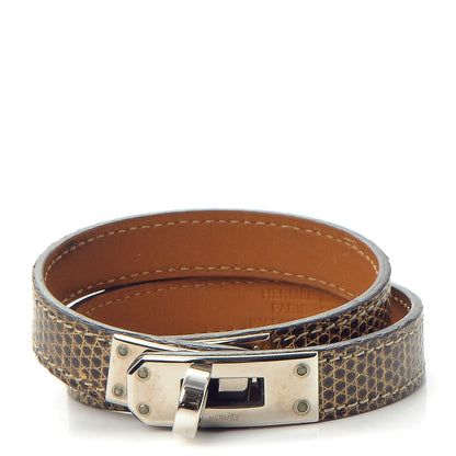 Hermes Lizard Kelly Double Tour Bracelet M Ombre 1 of 8