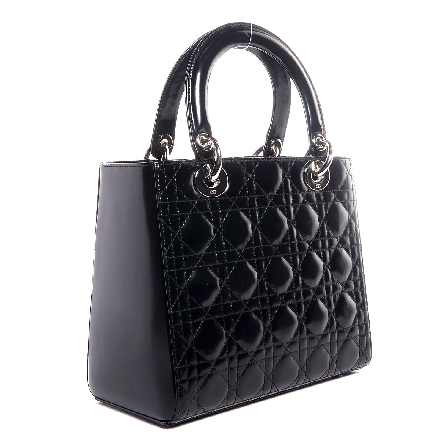 Christian Dior Patent Cannage Medium Lady Dior Black 3 of 9