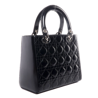 Christian Dior Patent Cannage Medium Lady Dior Black 3 of 9