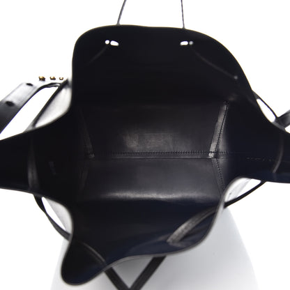 Mansur Gavriel Vegetable Tanned Calfskin Bucket Bag Black Blu 5 of 13