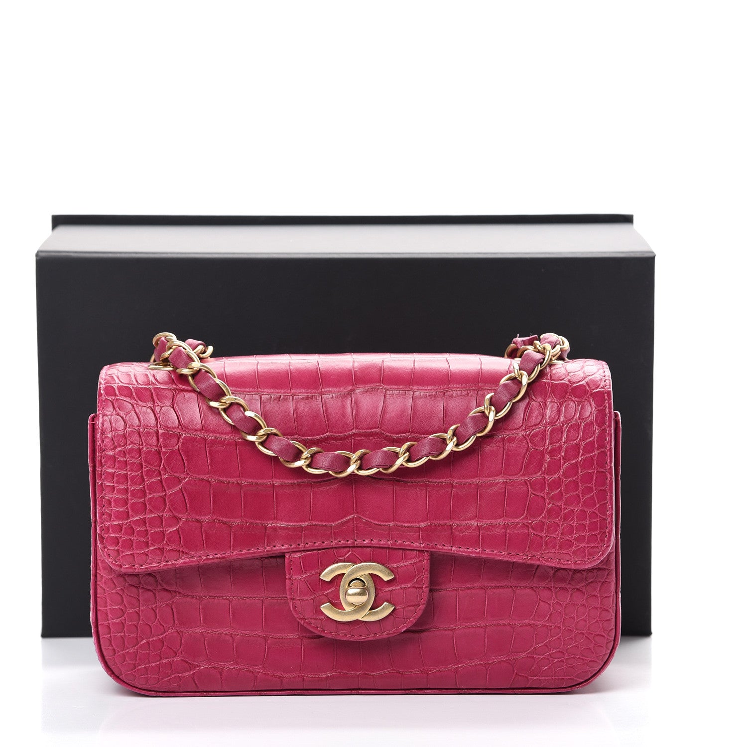Chanel Matte Alligator Mini Flap Pink 12 of 12