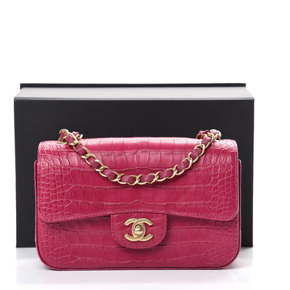 Chanel Matte Alligator Mini Flap Pink 12 of 12
