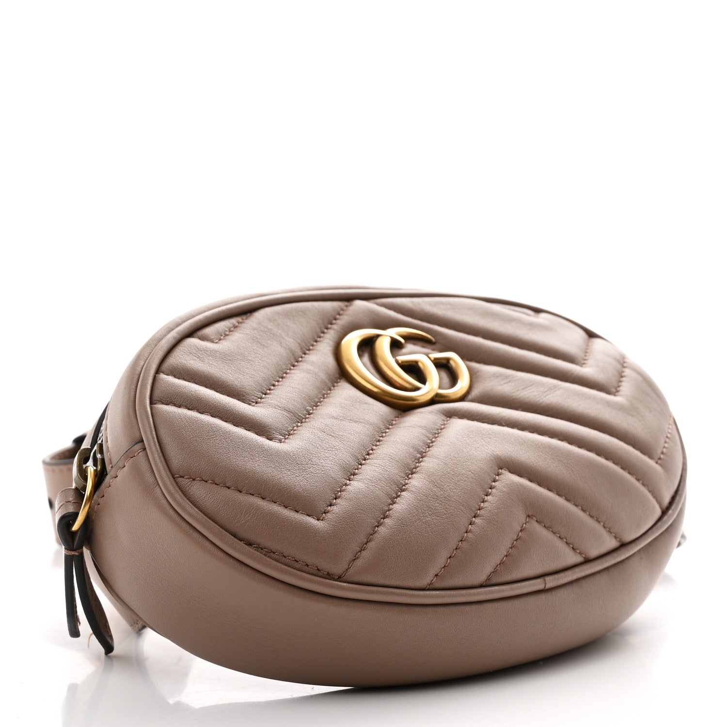 Gucci Calfskin Matelasse GG Marmont Belt Bag 75 30 Porcelain Rose 4 of 10