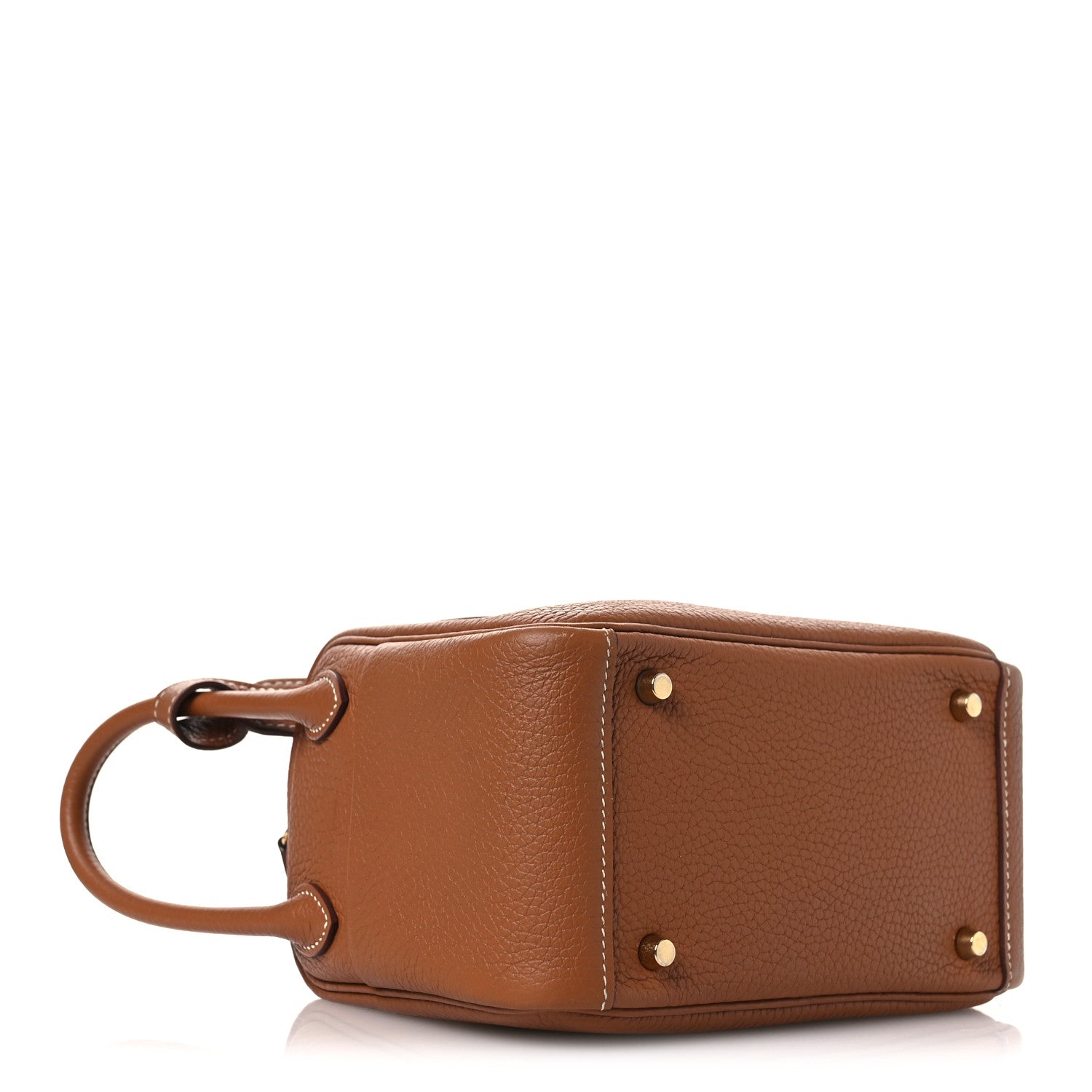 Hermes Taurillon Clemence Mini Lindy 20 Gold 4 of 14