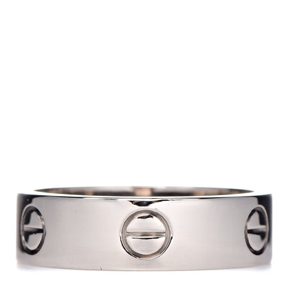 Cartier 18K White Gold 5.5mm LOVE Ring 59 8.75 1 of 4