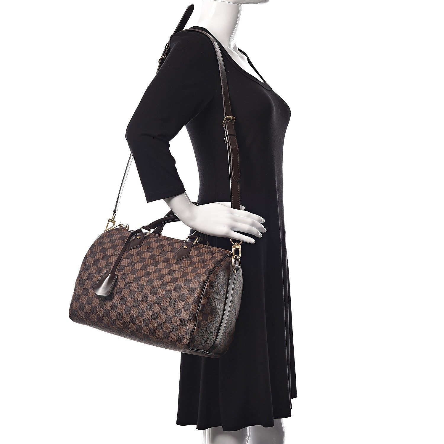 Louis Vuitton Damier Ebene Speedy Bandouliere 30 2 of 15