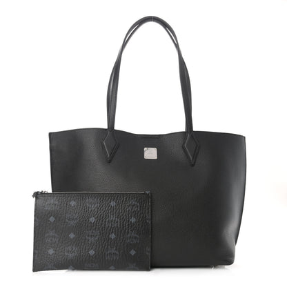 MCM Grained Calfskin Medium Yris Shopper Tote Black 1 of 11