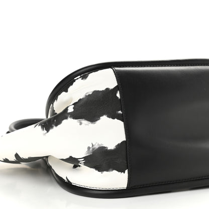 Proenza Schouler Lambskin Tie Dye XL Ruched Tote Optic White Black 8 of 9