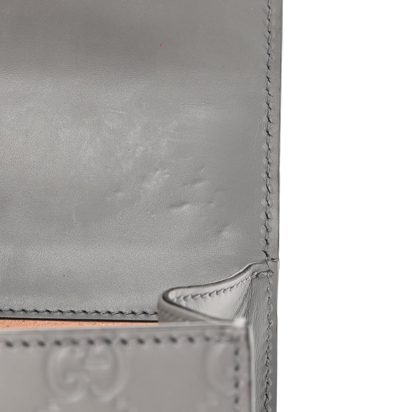 Guccissima Small Padlock Shoulder Bag Grey