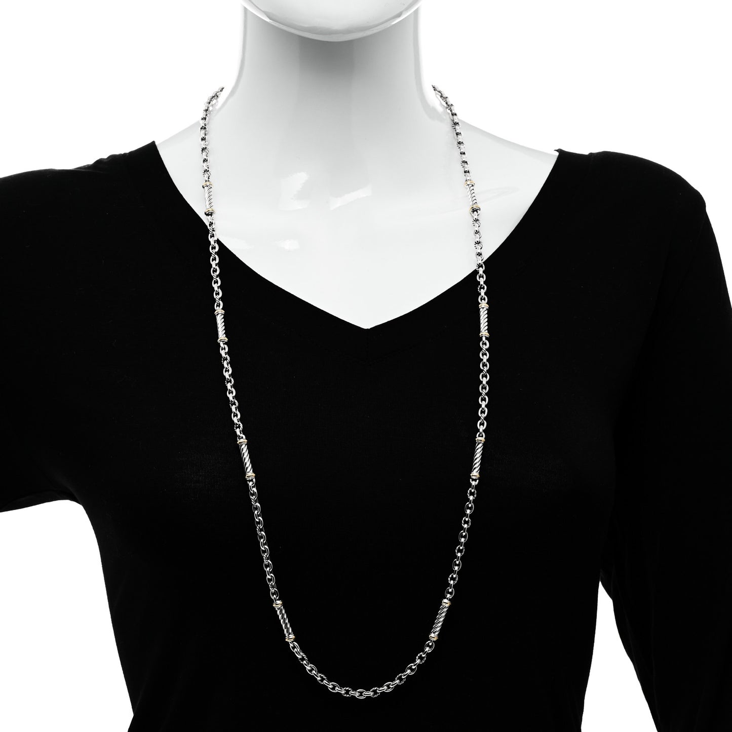 Sterling Silver 18K Yellow Gold Metro Station Necklace