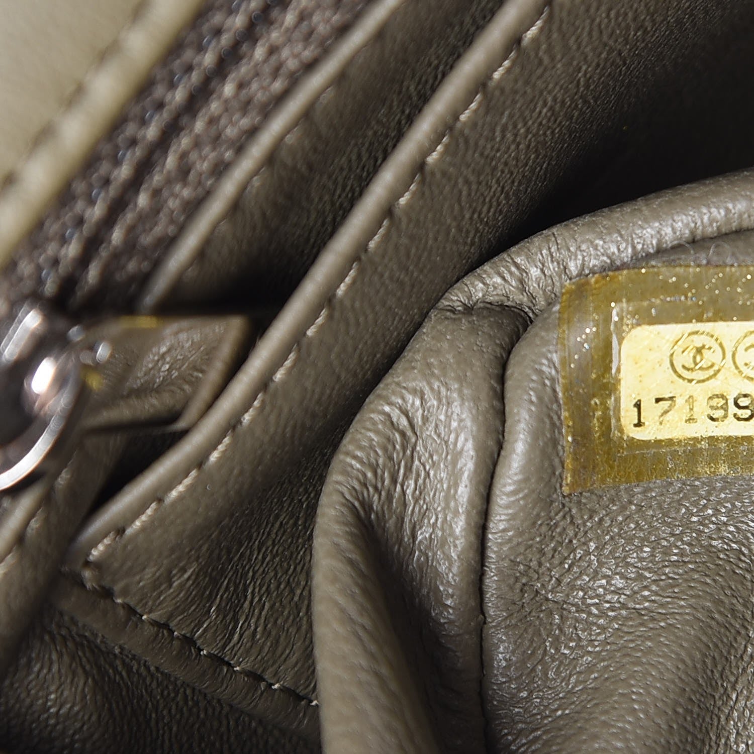 Chanel Lambskin Quilted Mini Rectangular Flap Khaki 7 of 16