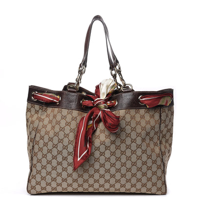Gucci Monogram Large Positano Tote Brown 1 of 14