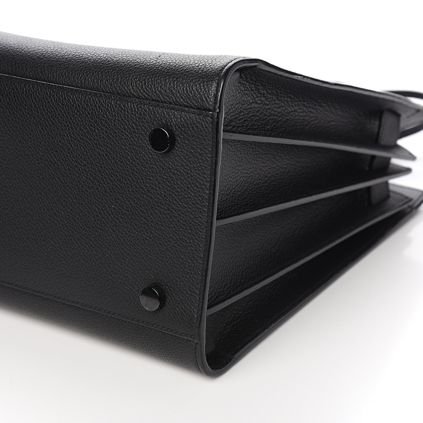 Grained Calfskin Small Sac De Jour Black