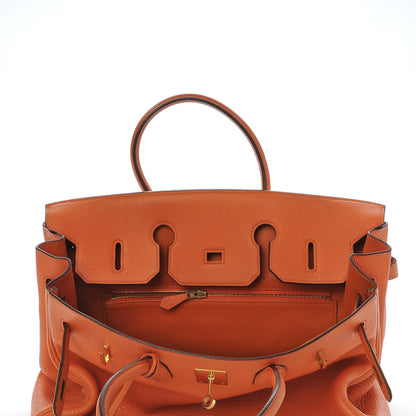 Hermes Taurillon Clemence Birkin 35 Orange 8 of 33
