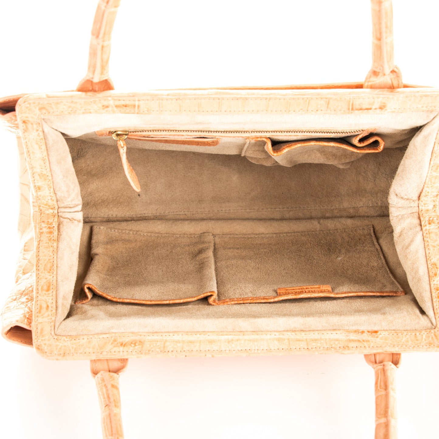 Crocodile Frame Bag Peach