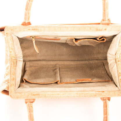 Nancy Gonzalez Crocodile Frame Bag Peach 5 of 7