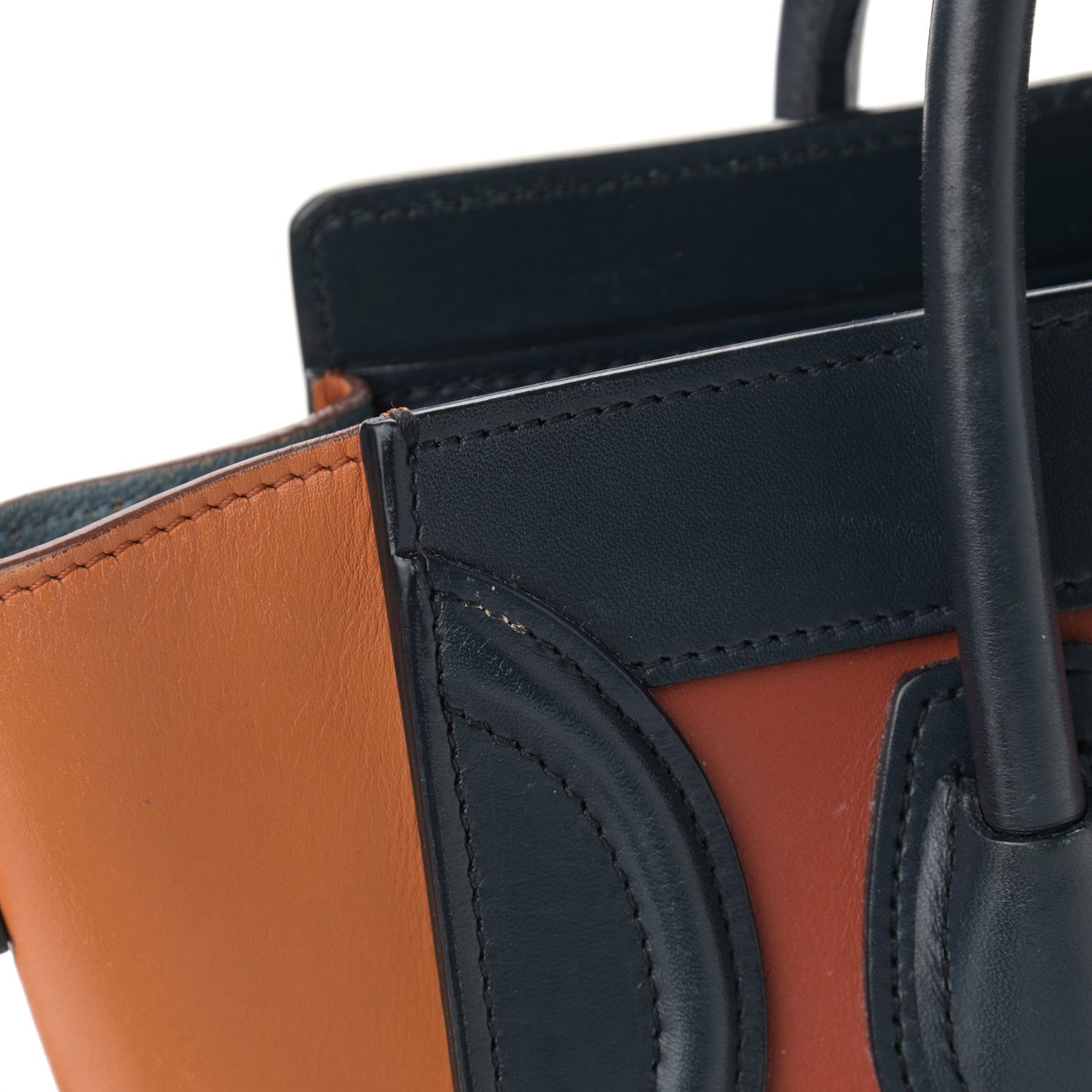 Smooth Calfskin Nano Tri-Color Luggage Brick